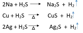 reactions of H2S as an oxidizing agent